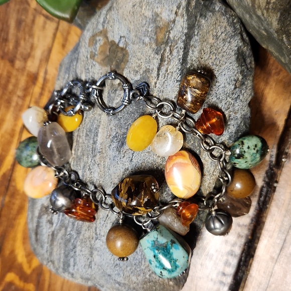 Silpada Sterling Silver Bracelet with Semi-Precious Stones - Picture 5 of 7